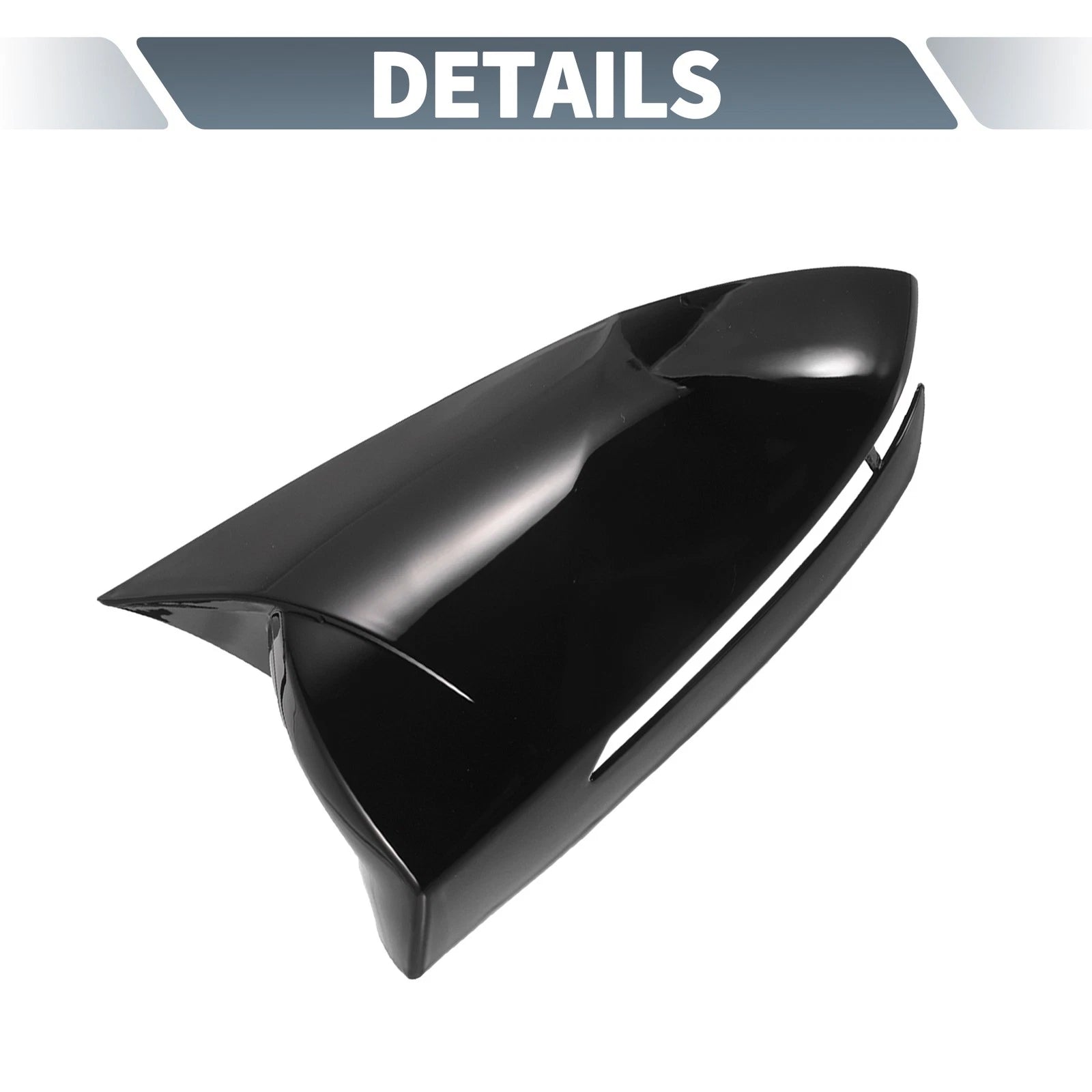 Rearview Mirror Cover Overlay Gloss Black Replacement for Hyundai Tucson (2022–2024)