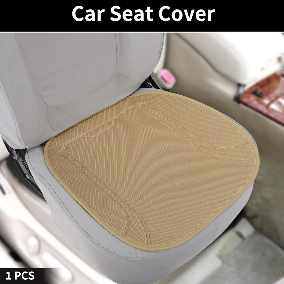 Bottom Seat Pad Cover for Universal Car SUV Truck (1 Pcs) - Khaki Polyester