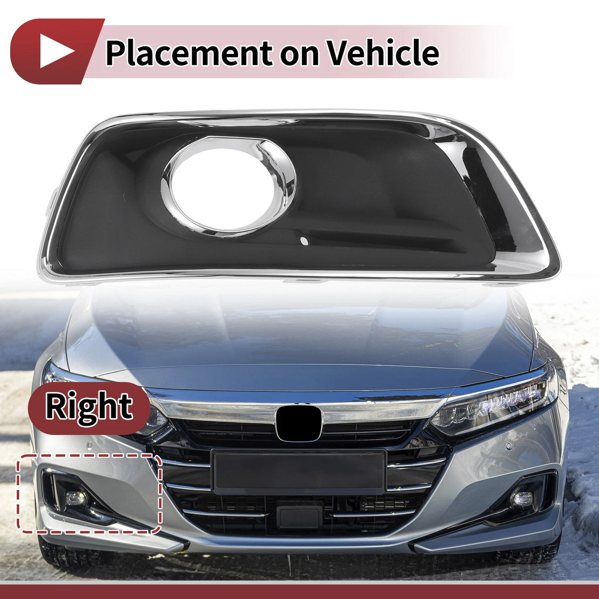 1 Pc Fog Light Grill for Chevy Malibu (2013–2014) No. 20768846