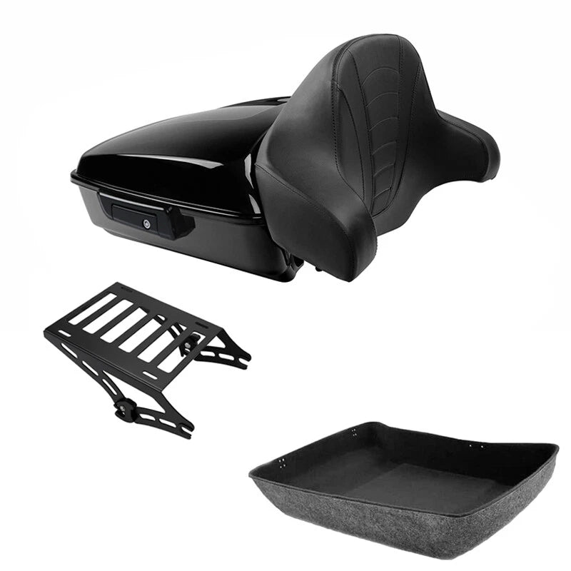 Chopped Trunk Backrest Mount Rack for Harley Touring Street Glide (2014–2026)