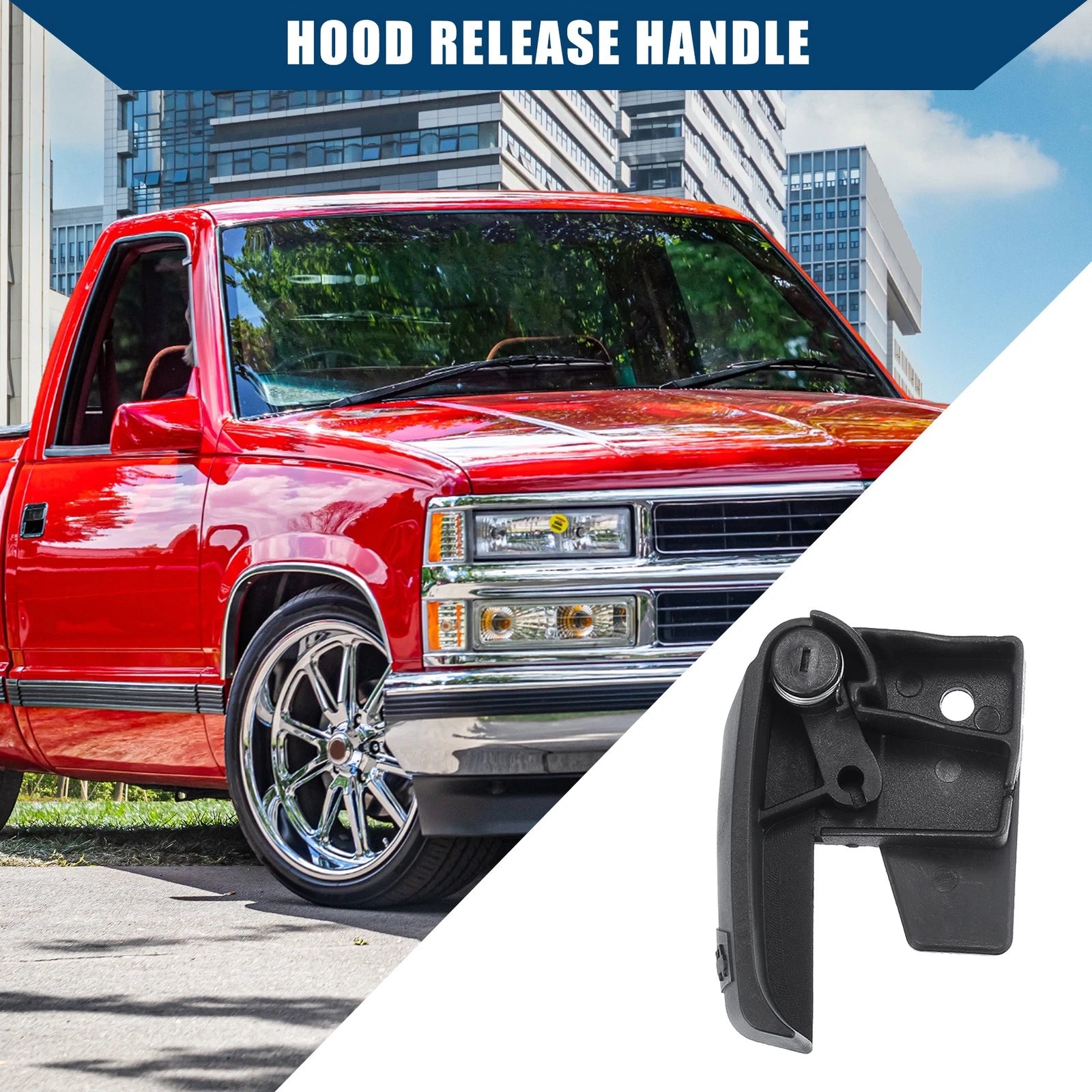 Inner Hood Release Handle Replacement for Chevrolet GMC Cadillac C1500 C3500 (1981–1993)