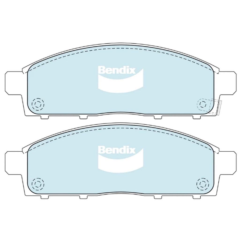 Front Slotted & Dimpled Disc Brake Rotors + Bendix Pads for Challenger (PB PC)