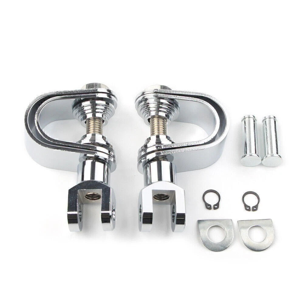 25mm & 32mm Motorcycle Highway Engine Crash Bar Mount Foot Peg Clamp Kit Chrome