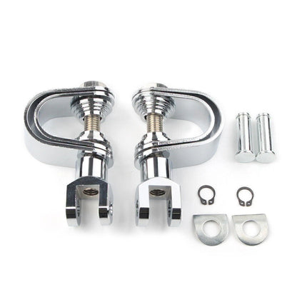 25mm & 32mm Motorcycle Highway Engine Crash Bar Mount Foot Peg Clamp Kit Chrome