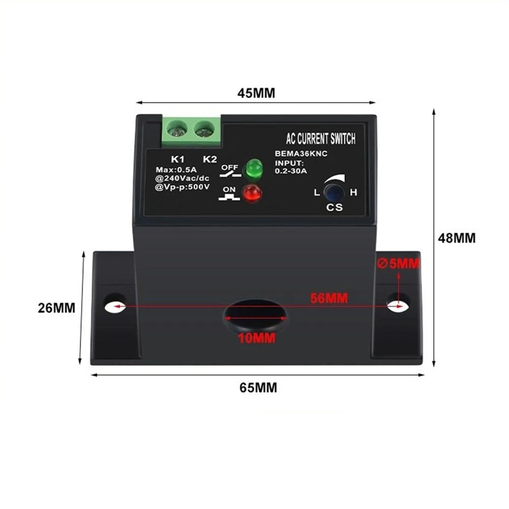 AC Current Sensor Switch Relay for Various Applications (0.2A-200A)
