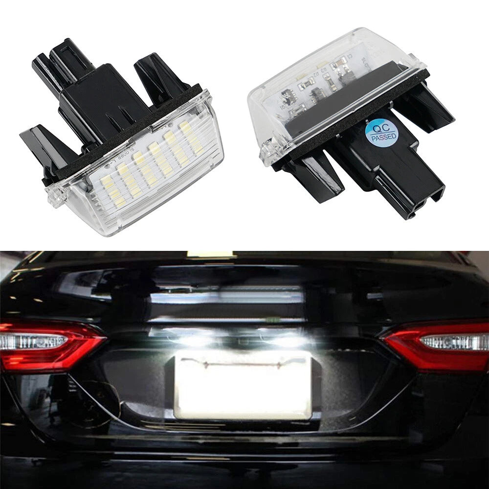 2X LED Rear License Plate Light Kit for Toyota Camry (2012–2016) 6000K