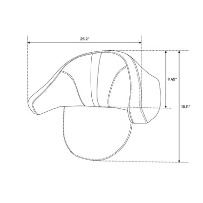 Chopped King Trunk Backrest for Harley Electra Glide Road King (1997–2013)