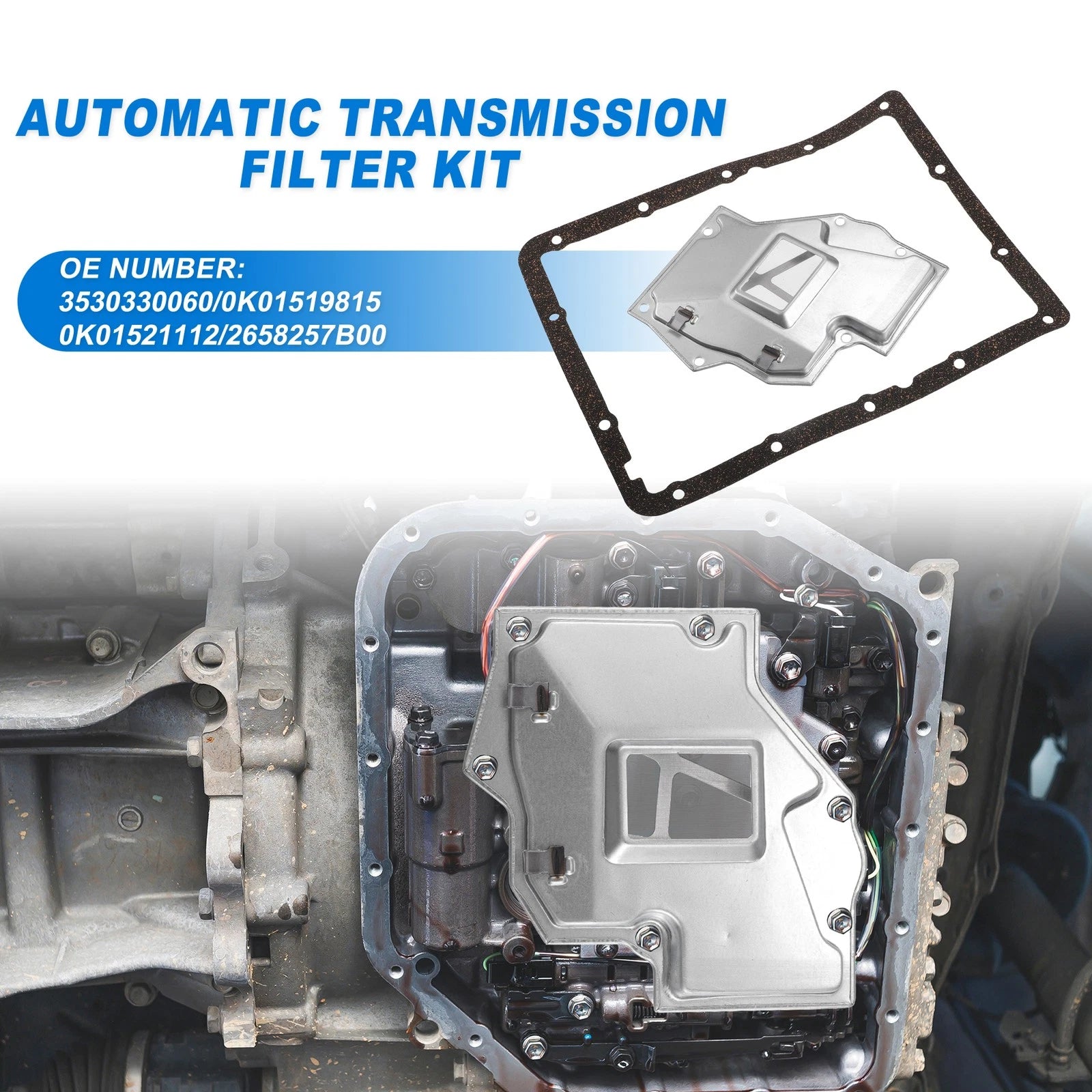 Transmission Filter Oil Pan Gasket Kit Replacement for Chevrolet (2007–2016)
