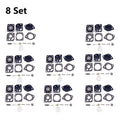 8x Carburetor Repair Kit for Poulan Ryobi Homelite Zama RB-117 (C1U-W19)