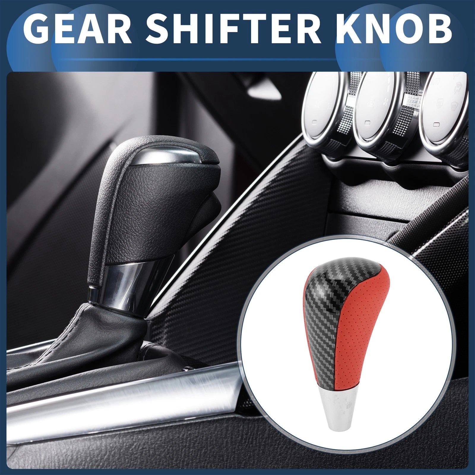 Automatic Gear Shift Knob Replacement for Toyota 4Runner (2003–2021) Faux Leather Black