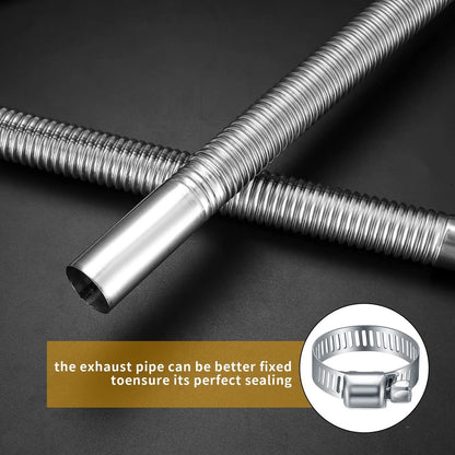 25mm Exhaust Pipe for Heater Systems (Stainless Steel Spiral Corrugated)