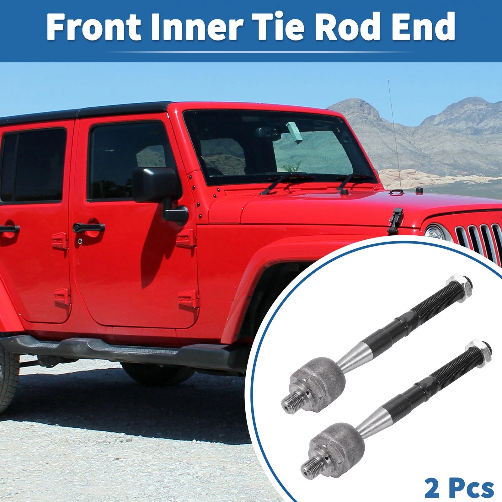 2pcs Front Inner Tie Rod End Links Replacement for Jeep Grand Cherokee (2011–2015)