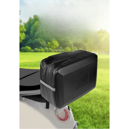 Electric Bike Rear Storage Bag Waterproof PU Leather Hard Shell 35x25x13cm
