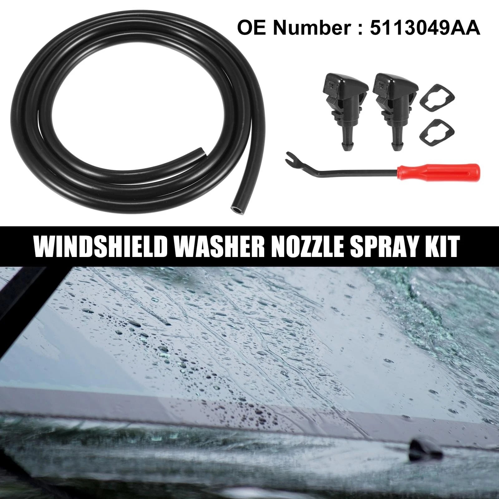Front Windshield Washer Nozzle Kit for Chrysler 300C (2004–2010)