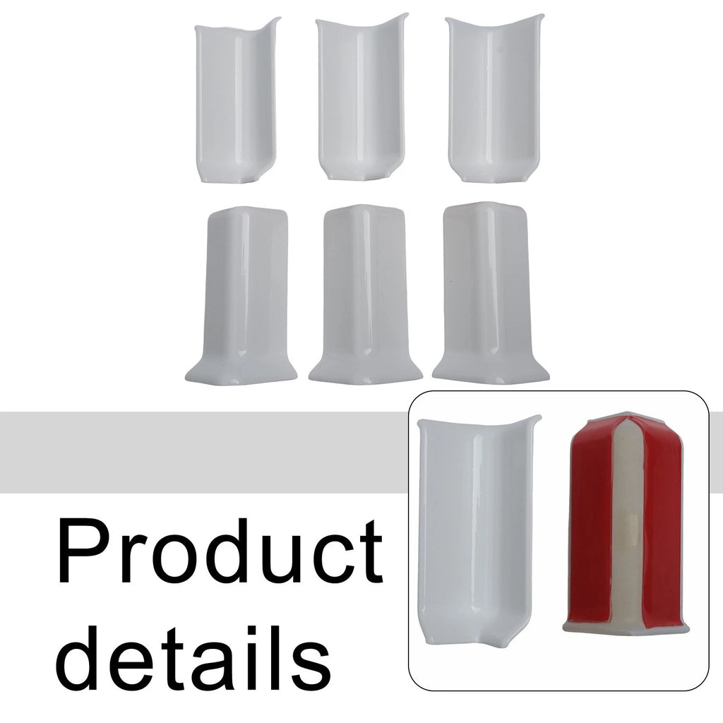 Set of 6 Wall Base Corner Blocks for Easy Installation