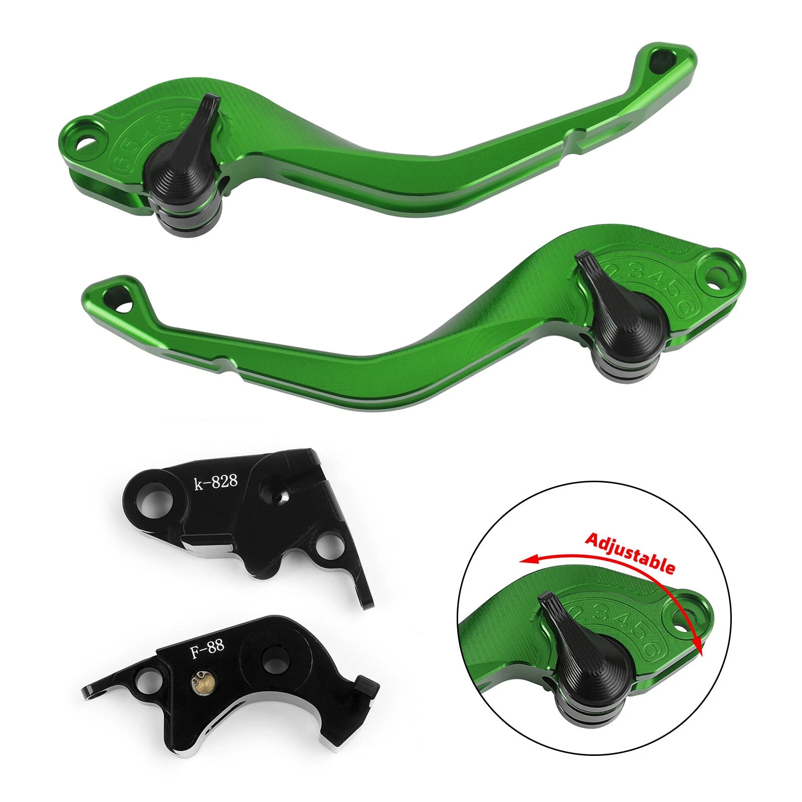 CNC Short Clutch Brake Lever for Kawasaki Z750R Z1000 ZX10R ZX6R (2007–2019)