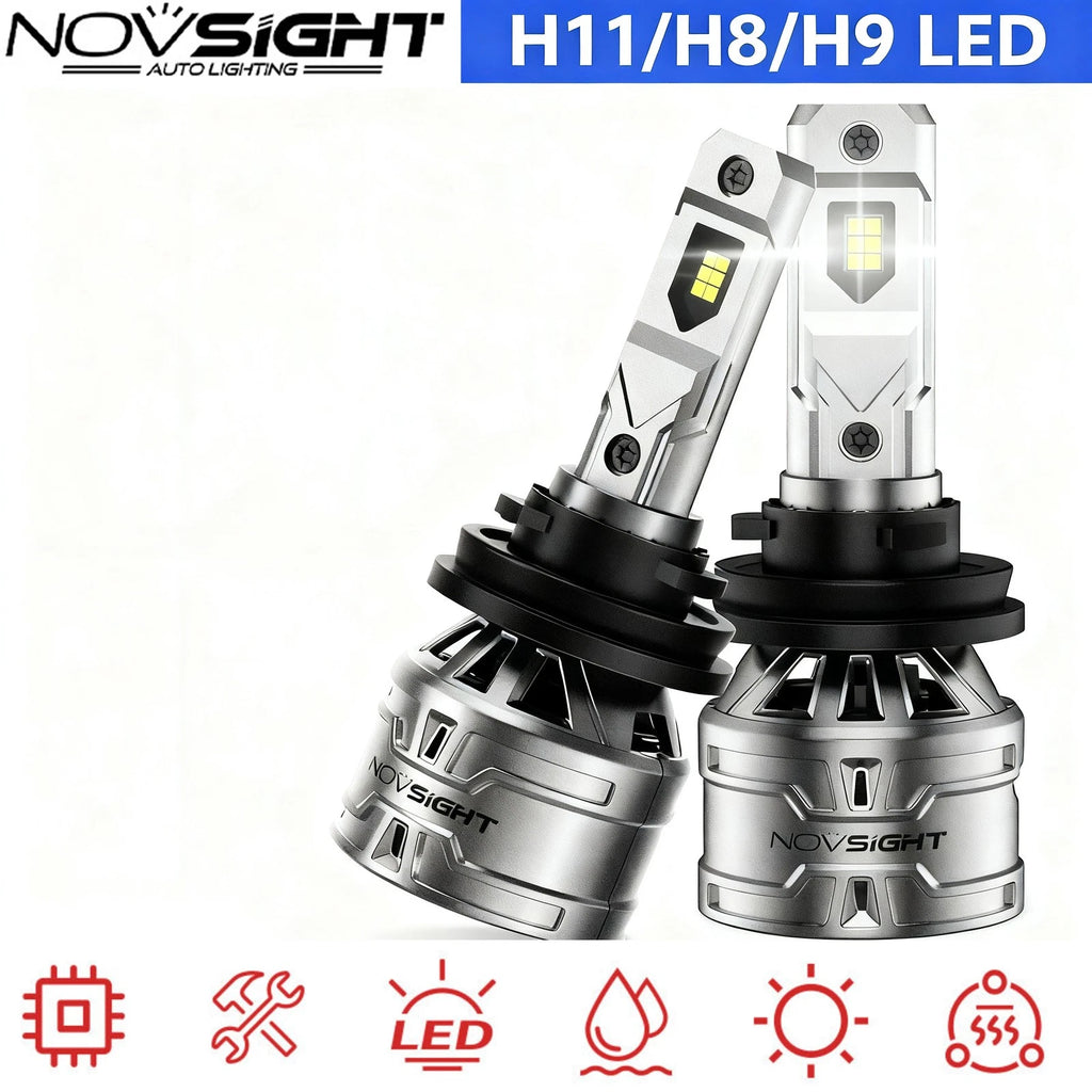 2X H11 LED Headlight Bulbs for NOVSIGHT (H9, H8)