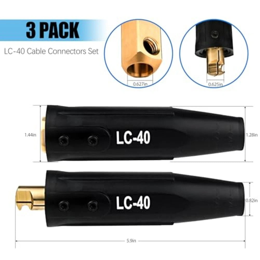 LC40 Welding Cable Connector Brass For Secure Electrical Welding Connections