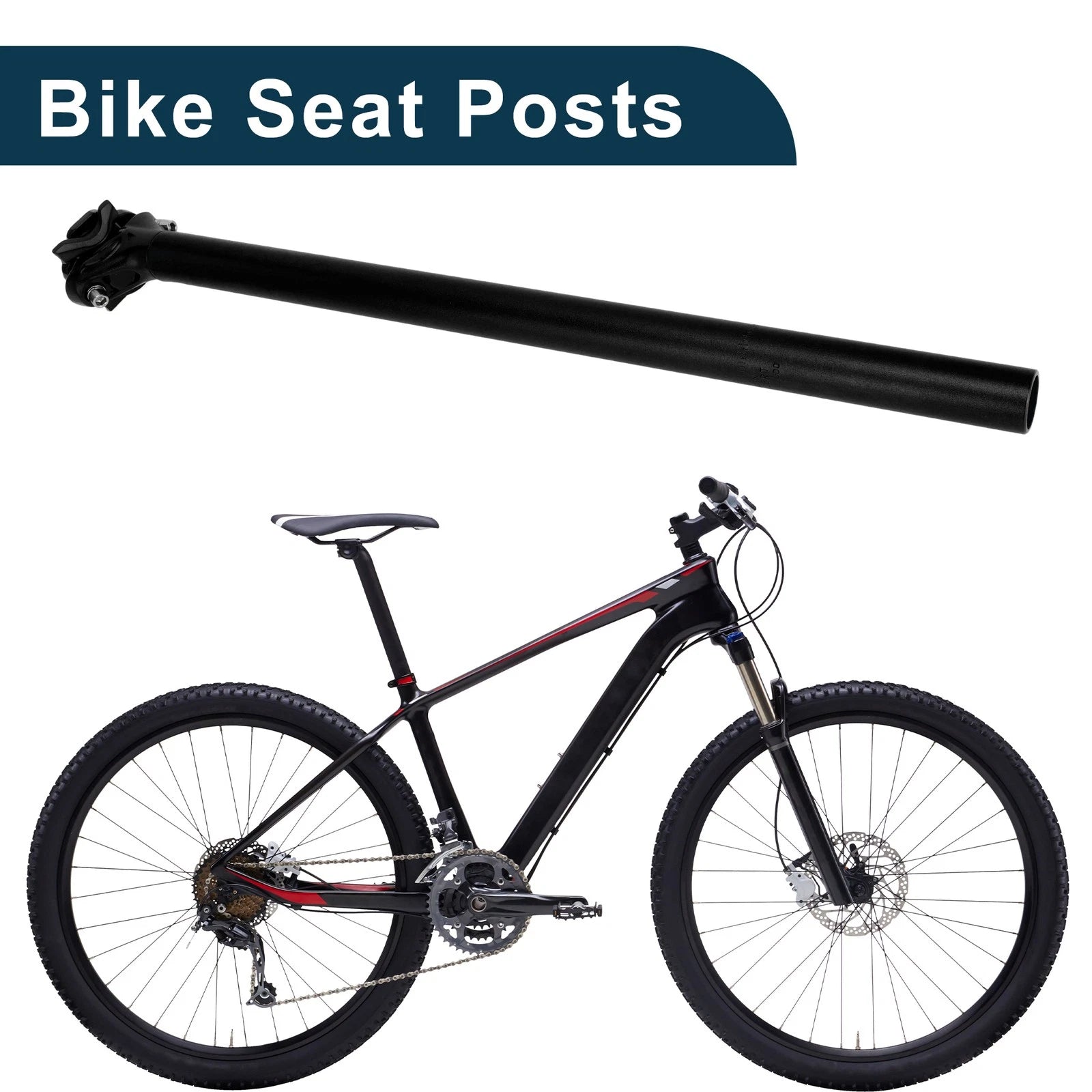 Seat Post for Bike 27.2x500mm Adjustable Angle for MTB Road Hybrid (2000–2000)