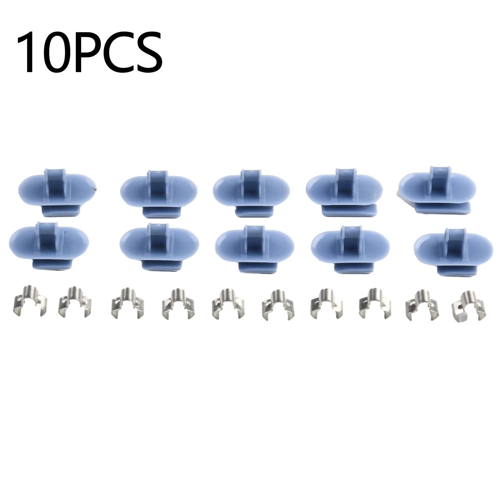 Set of 10 Plastic Clips for Trunk Trim Assembly - Blue Interior