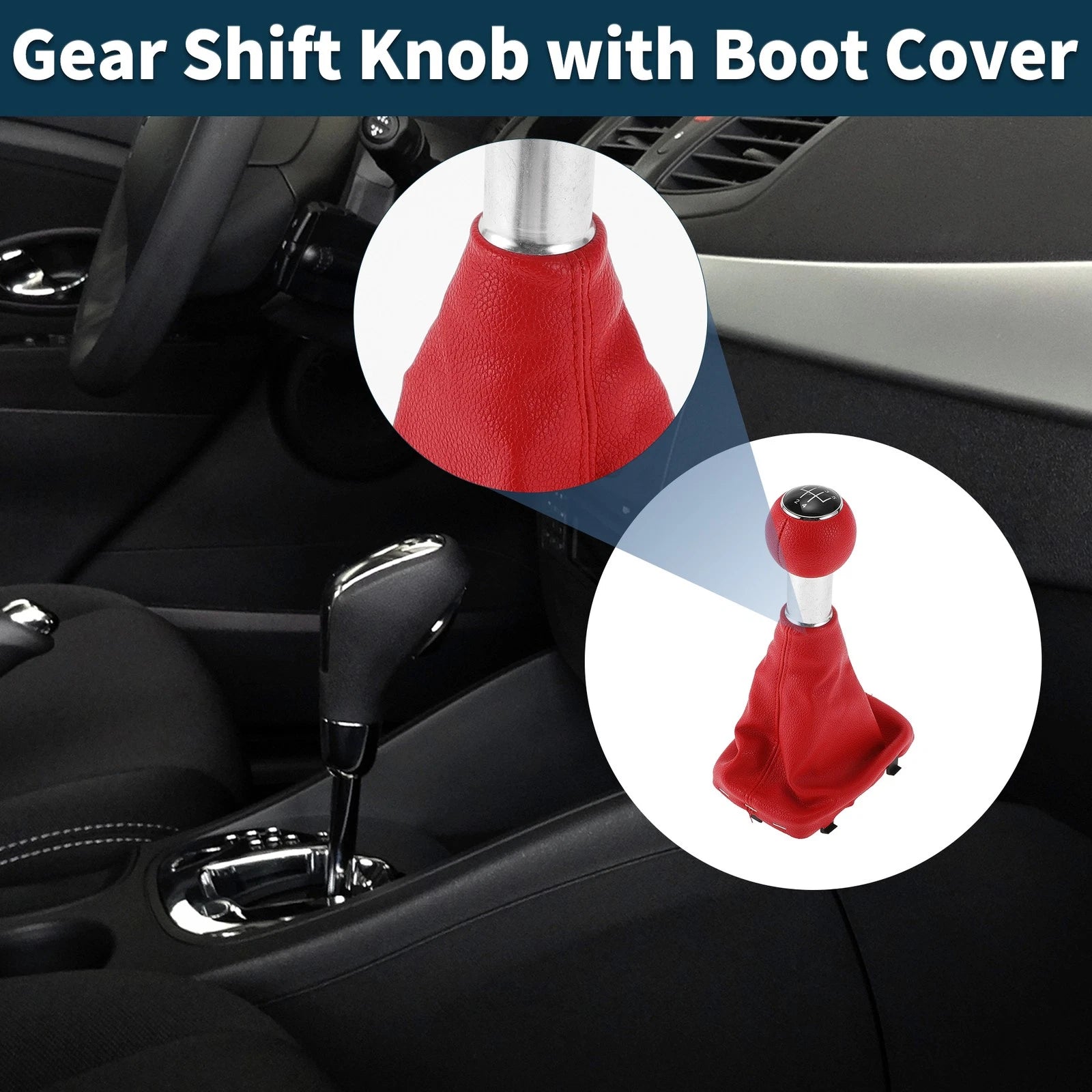 5 Speed Gear Shifter Knob Replacement with Cover for Audi A3 (1996–2003)