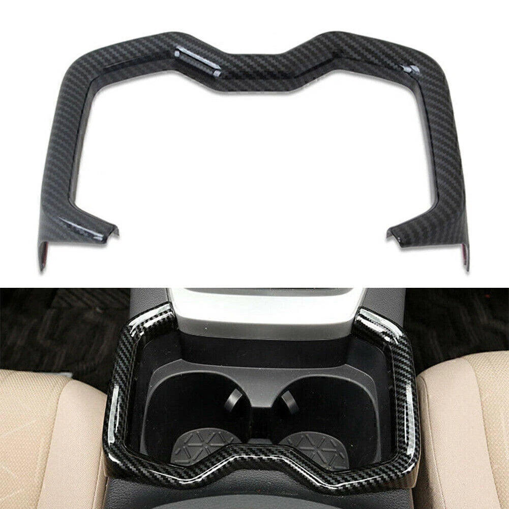 Carbon Fiber Inner Water Cup Holder Frame Cover for Toyota RAV4 (2019–2020)
