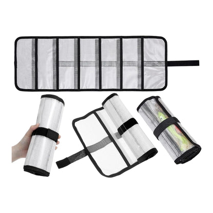 Transparent PVC Lure Tackle Bag with Roll Up Function and 7 Pockets