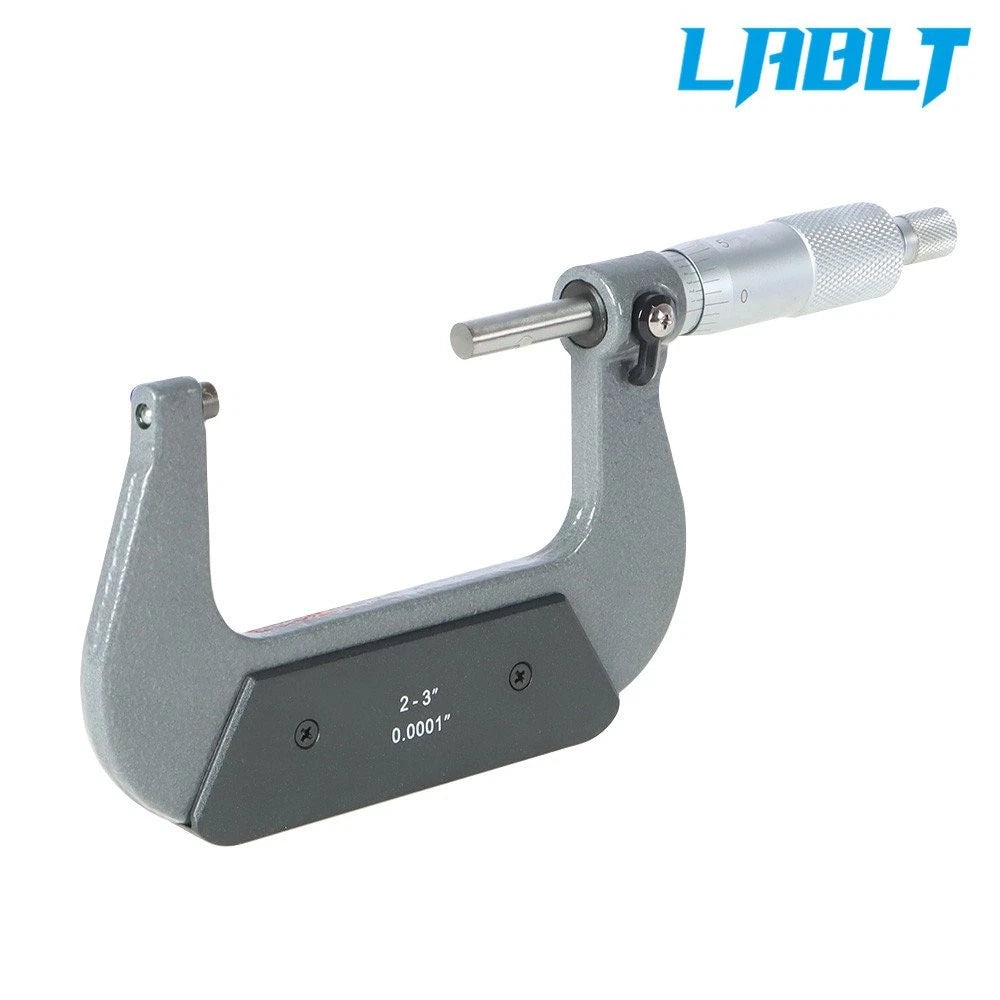Precision Outside Micrometer 2-3" 0.0001 Inch Resolution Carbide Tipped