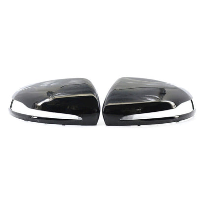 Pair Rearview Mirror Housing For Mercedes-Benz C E S CLS GLC Class Gloss Black