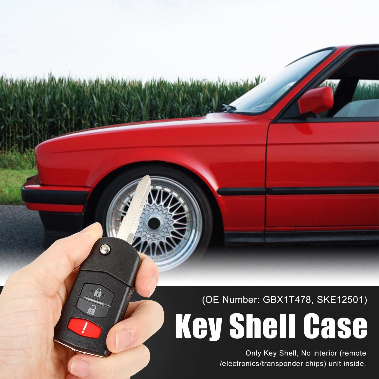 Key Fob Shell Case Replacement for Mazda 3 (2011–2013) 3 Button