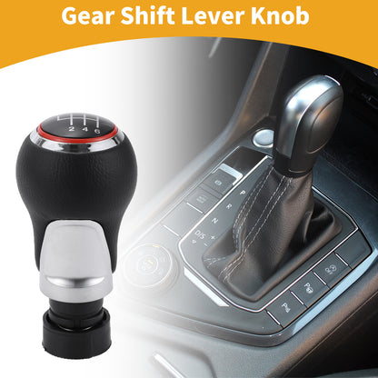 6 Speed Manual Gear Shift Knob for Audi A3 8P 2003–2013 Red Leather