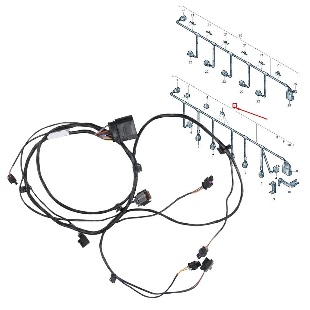 Front Bumper Parking Sensor Wiring for Touareg 2011 2014 High Wear Resistance
