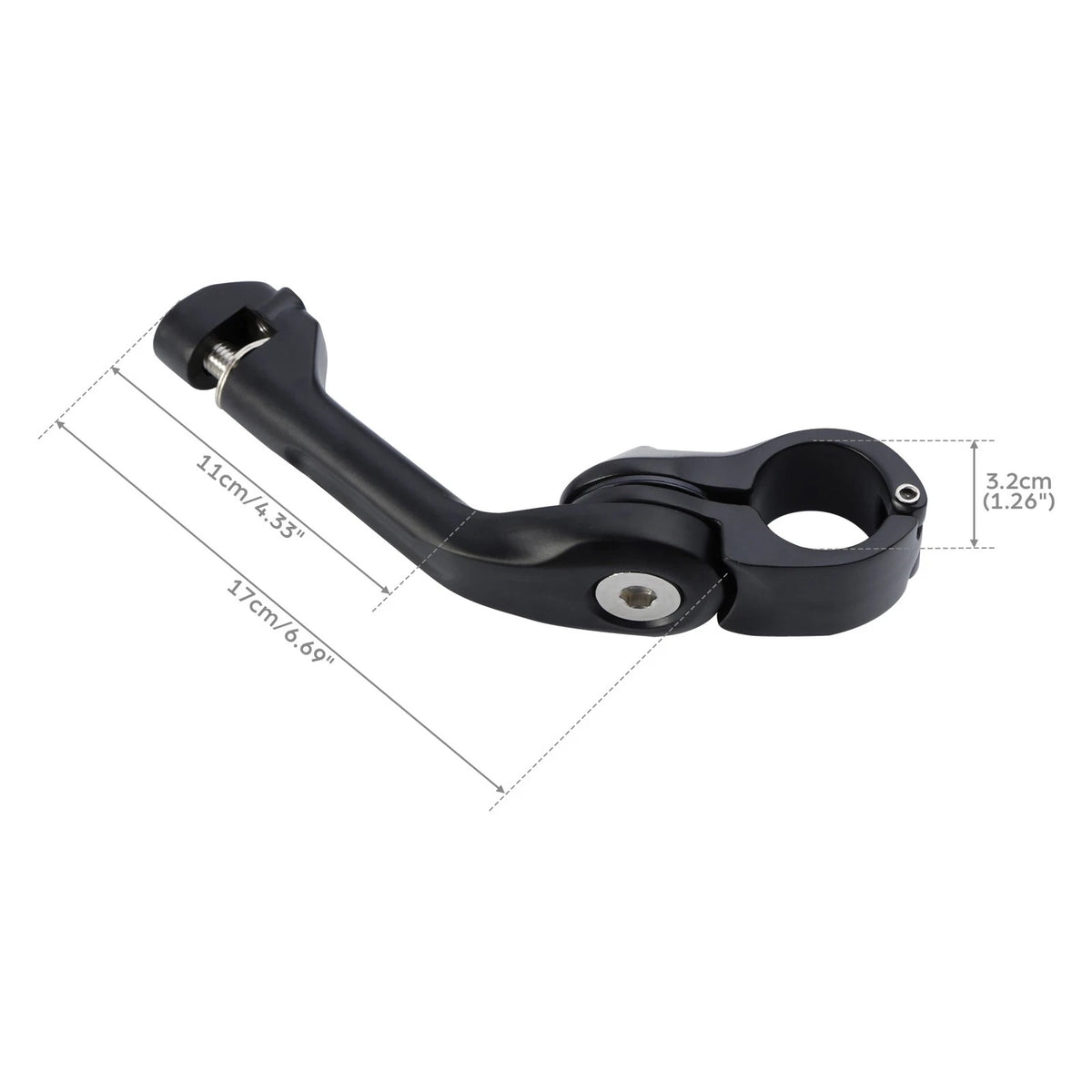 Angled Highway Engine Guard Bar FootPeg Mount for Harley (1 1/4")
