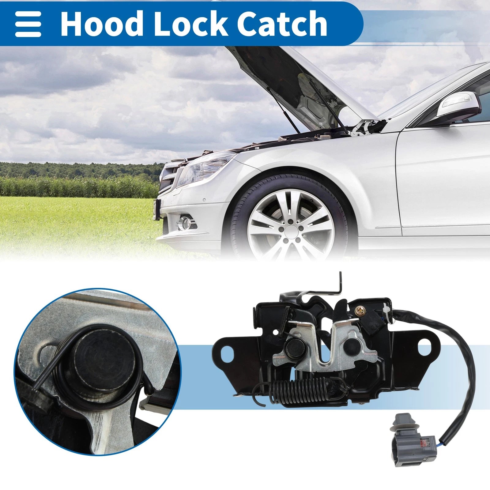 Hood Latch Assembly for Mazda 6 (2013–2018) Replacement OEM Fit