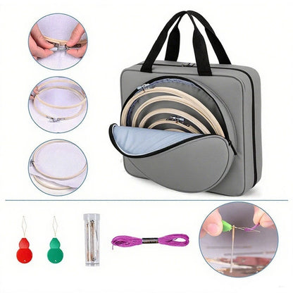Embroidery Accessories Organizer Bag with Padded Protection