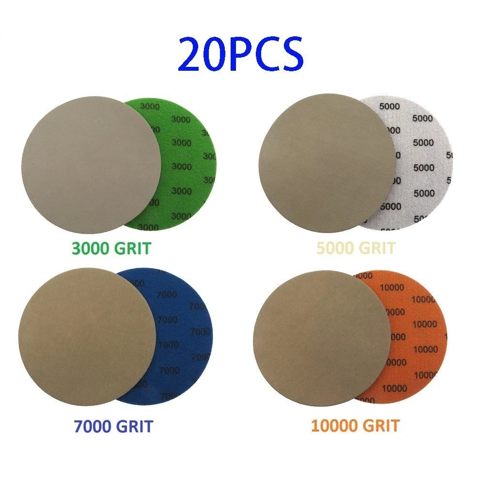 20 Sanding Discs Silicon Carbide 3000/5000/7000/10000