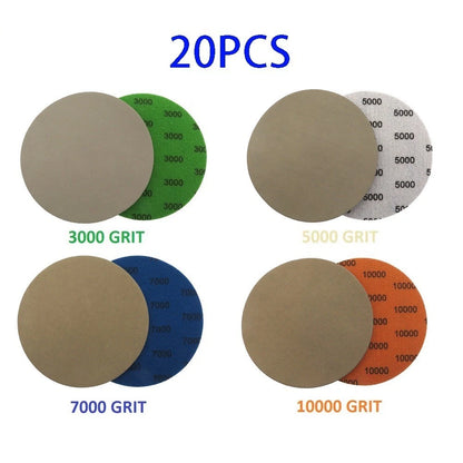 20 Sanding Discs Silicon Carbide 3000/5000/7000/10000