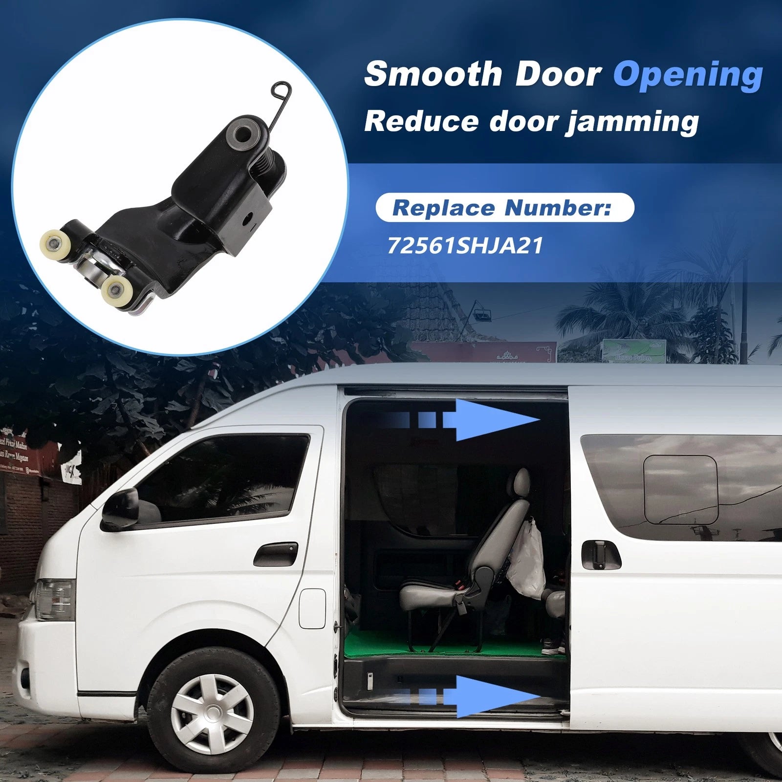 Left Center Sliding Door Roller Replacement for Honda Odyssey Van (2005–2010)