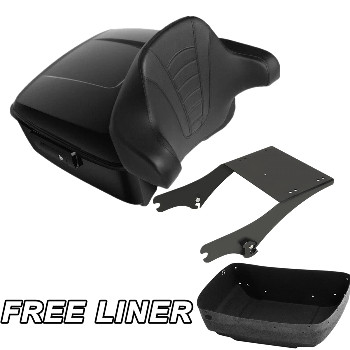 Trunk Backrest Pad Mount Rack for Harley Touring Glide (1997–2008)