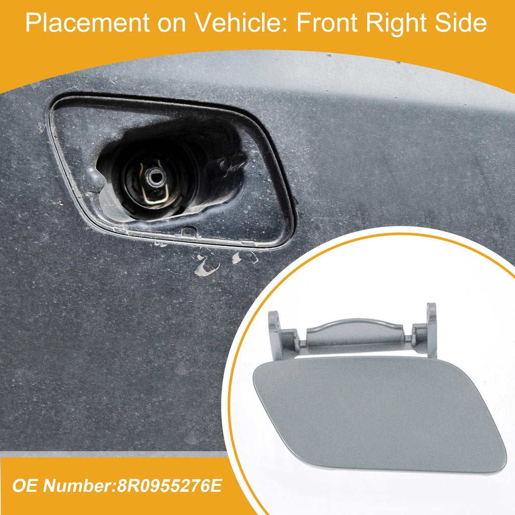 Front Right Washer Nozzle Cover Cap for Audi Q5 (2013–2017) Gray