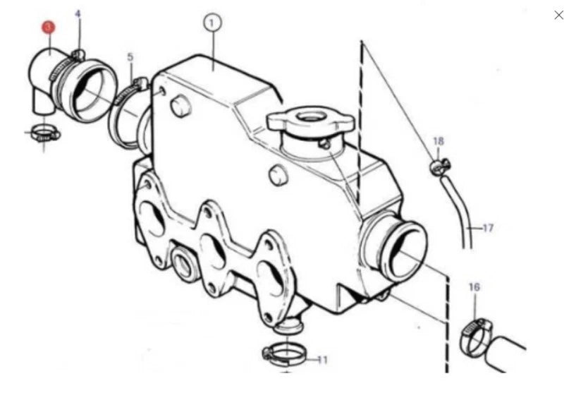 Exchanger End Cap for MDMD2030 A/B/C/D HDI V 878 834
