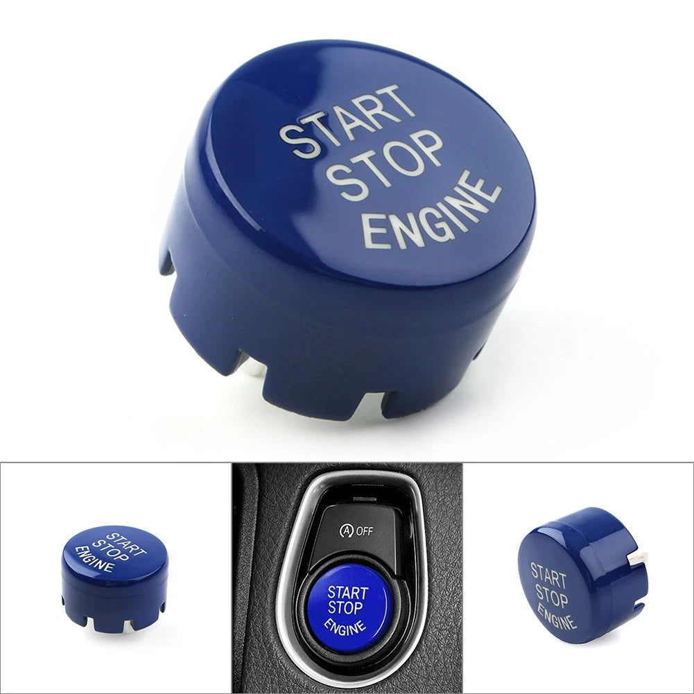 Start Stop Engine Button Switch Cover for BMW F Series (Universal, Blue)