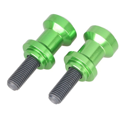 Swingarm Spools Sliders for Kawasaki Motorcycle (10mm, Green)