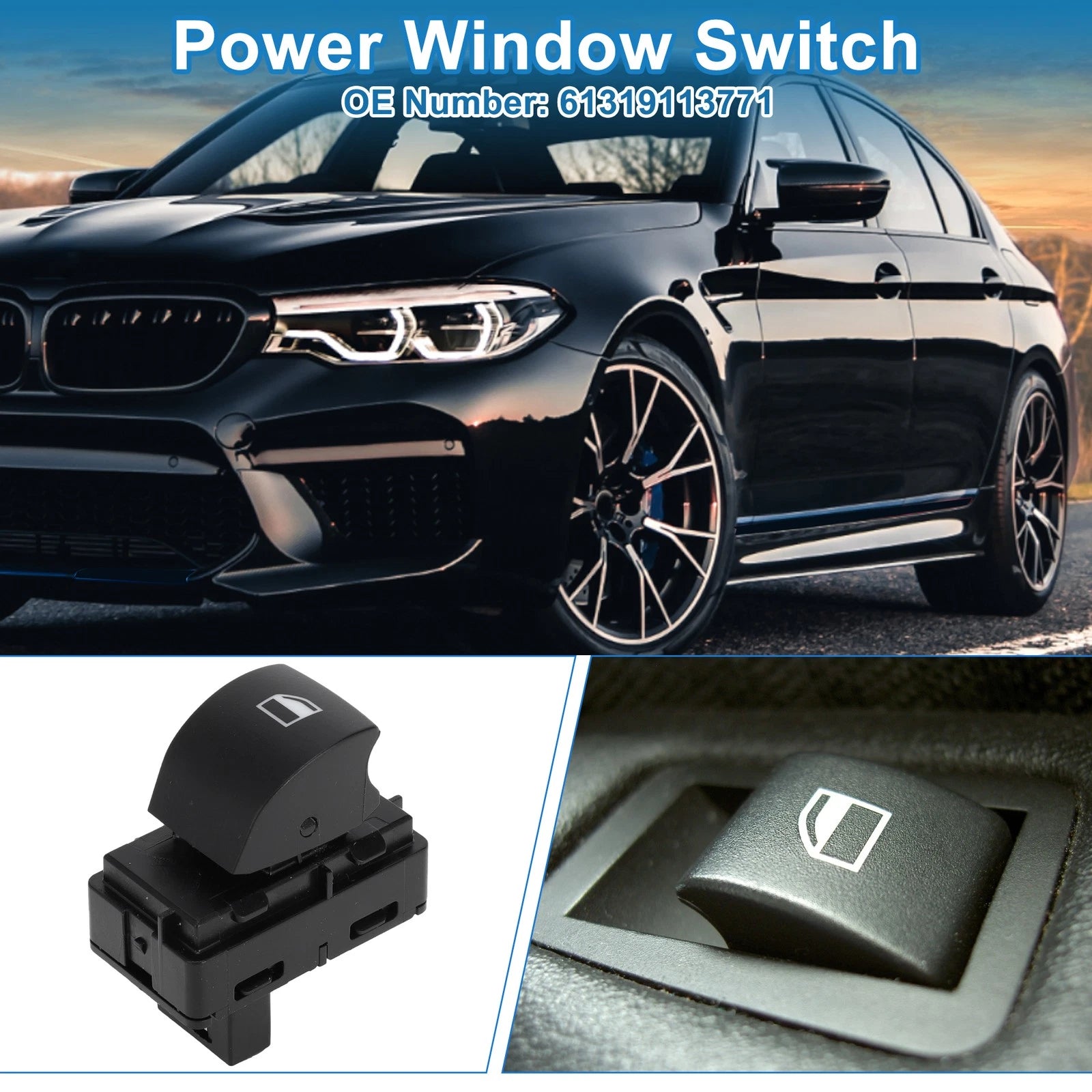 Rear Left Side Power Window Switch for BMW 528i 535i xDrive (2011–2016)
