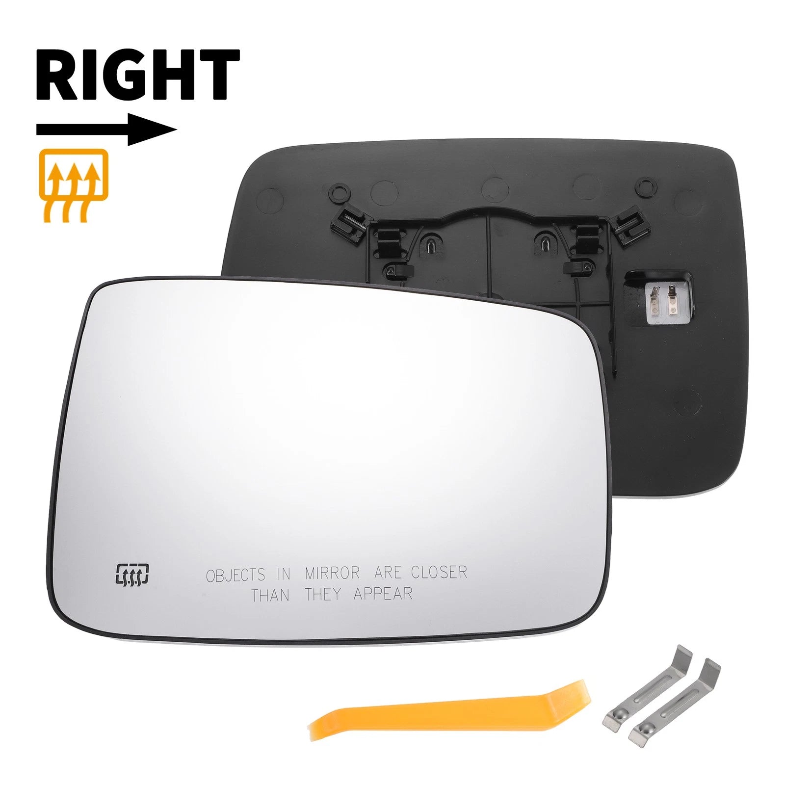 Right Side Mirror Glass Heated Back for Dodge Ram 1500 2500 (2013–2018)