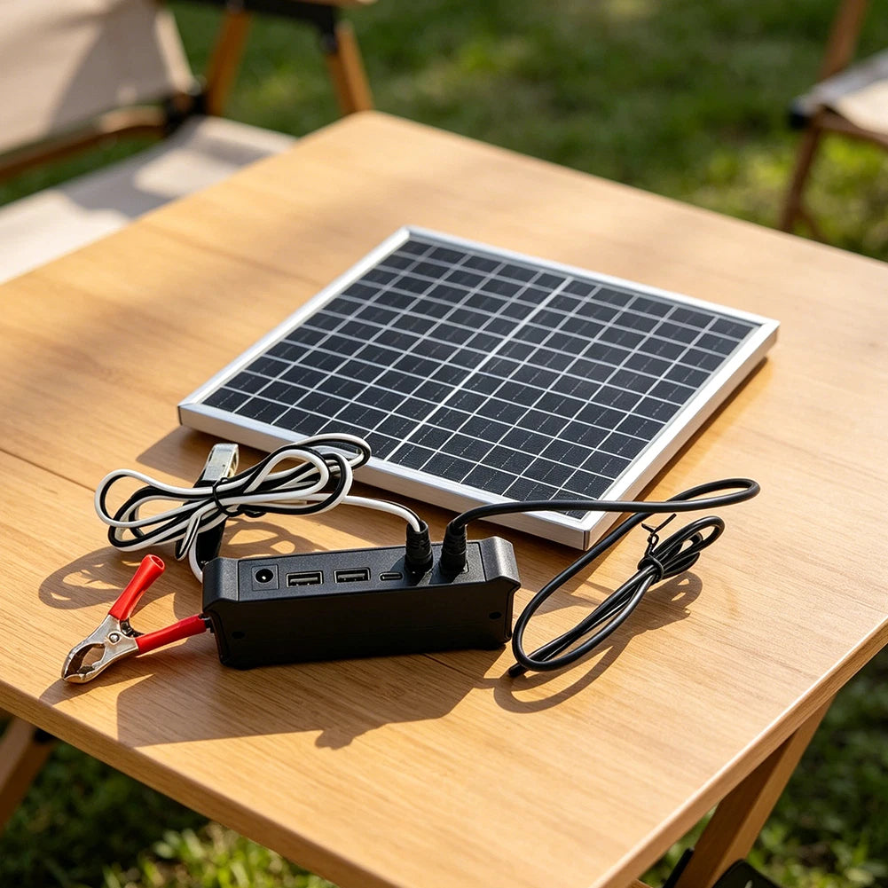 12W Solar Panel for Outdoor Use (Waterproof Design)