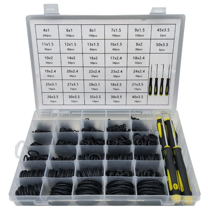 O Ring Kit for Repairs (1540 PC) Rubber Resistant to Hot Cold Temperatures