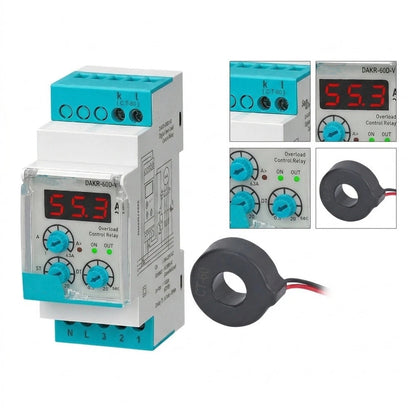 Water Pump Motor Overcurrent Relay DAKR 60D V2 AC220V 63A DIN Rail