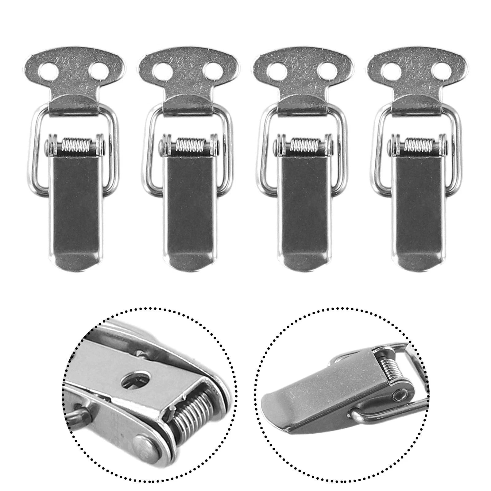 Set of 4 Toggle Catch Clips for Suitcase Tool Box Chest Trunk Latch Lock