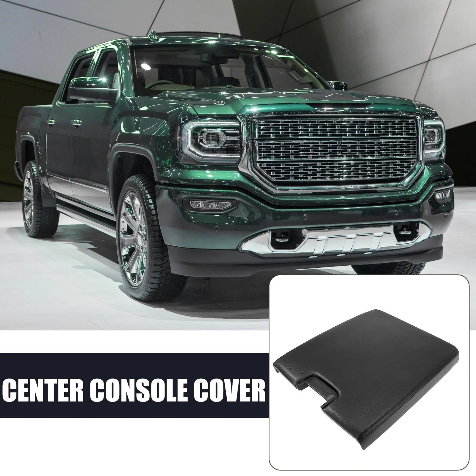 Car Center Console Cover Black Replacement for Chevrolet Silverado 1500 (2007–2013)